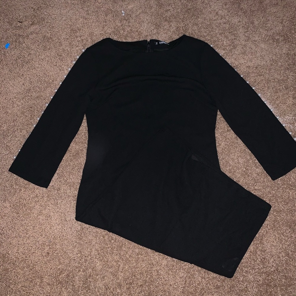 Shein Black Beaded Dress